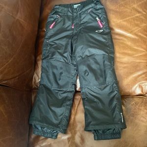 Girls ski snow weatherproof black Champion pants xs 4-5